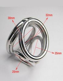 Stainless Steel Penis Ring Cock Cage the fourdimensional Enhancer Male Sex Delay Gadget BDSM Adult Toy9380111