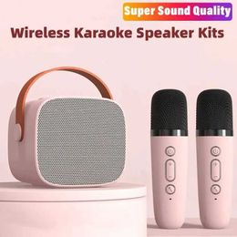 Portable Speakers Wireless dual microphone karaoke machine KTV DSP system Bluetooth speaker HIFI stereo surround sound childrens and adult party gifts S245287