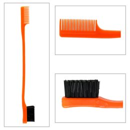 Double Sided Edge Brushes Hair Comb Hair Styling Hairdressing Salon Hair Comb Brushes Eyebrow Brush LL