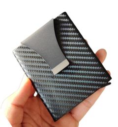 Card Holders Buisness Holder Carbon Fibre Metal Wallet Automatic Case Designer Up RFID Cardholder4449911