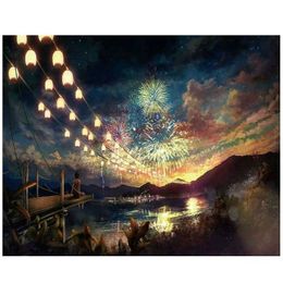 Puzzles 75*50cm Adult 1000 Pieces Jigs Puzzle Gorgeous Fireworks Beautiful Landscape Paintings Stress Reducing Toys Christmas Gifts