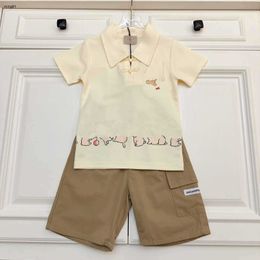 Brand baby tracksuits Summer boys POLO shirt set Size 90-160 CM kids designer clothes Rabbit pattern print polo shirt and shorts 24May