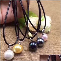 Pendant Necklaces Simple Man-Made Pearl With Rope For Women Girl Jewelry Party Club Decor Fashion Accessories Drop Delivery Pendants Dhhz2