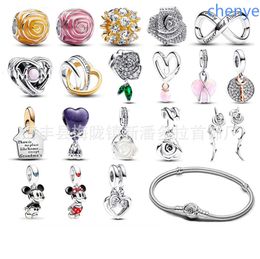 Ny populär 925 Sterling Silver Mors dagsamling Love Mom Pendant för Pandore Armband DIY Women's Jewelry Gift