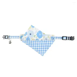 Dog Apparel Stylish Pet Triangle Scarf High-quality Adjustable Cat Collar Bib With Bell Bandana For Kitties Puppies Kitty