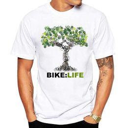 Art Geek Style Tops Tee Clothes Bike Life TShirt 100 Cotton Men039s Personality Bicycle Design Printed T Shirt 2106107881912