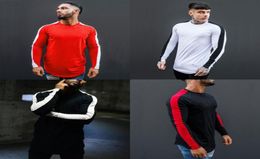 Men Spring Autumn Long Sleeve ONeck T Shirts Brand Clothing Fashion Patchwork Cotton Tee Tops9310540