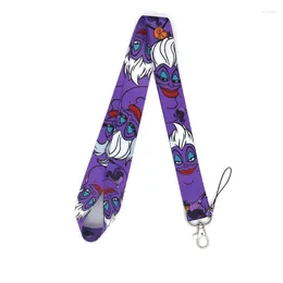 Party Favor Ursula Lanyard For Keys Phone Cool Neck Strap Camera Whistle ID Cute Webbings Ribbons Gifts