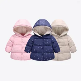 Down Coat Toddler Kids Baby Girl Boy Clothes Warm Hooded Star Print Jacket Winter Outerwear 12 24 Months 3 4 5 Years