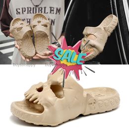 Новые популярные туфли Eva Shuls Skull Sandals Summer Black Blue Blue Beach Mens Shoes Shoess Slippers Gai Size 40-45