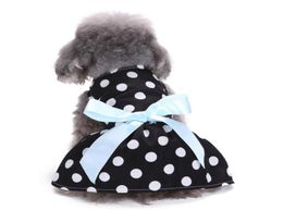 Polka Dots Dog Pet Princess Dress Skirt With Big Bow Design Cat Puppy Dresses Outfit Dinner Party Drnbi2578080