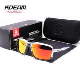 Sunglasses Men KDEAM Brand TR90 Polarised Sunglasses Cool Pilot Sun Glass Mens Driving Mirror Male Eyewear KD222 276O