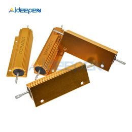 Full Value 100W Aluminium Housed Metal Shell Case Wirewound Resistor 0.1~1K 0.1 0.5 1 1.5 2 3 4 5 6 8 10 12 20 30 50 100 1K ohm