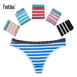 Women's Panties FUNCILAC Sexy Thongs G-strings Women Cotton Underwear Paisley Print Ladies Knickers Lingerie 5 Pcs/Lot