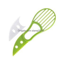 Fruit Vegetable Tools Mtifunctional Avocado Slicer Peeling Pit Kiwi Knife Pp Separator Plastic Kitchen Cutting Drop Delivery H Dho0 Dhq9S