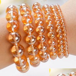 Beaded 6Mm 8Mm 10Mm 12Mm Glass Strands Charm Bracelets For Women Men Girl Party Club Casual Fashion Jewellery Drop Delivery Dhyzt