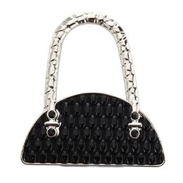 Robe Hooks Black Folding Foldable Handbag Bag Purse Table Hook Hanger Holder 236a