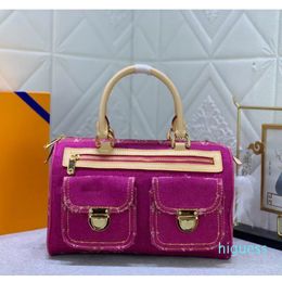 quality Designer denim Handbags Purses Large Capacity Shopping Bag Women Totes Travel New Fashion Shoulder Bags Crossbody red canvas sa 304z
