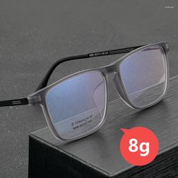 Sunglasses Frames YIMARUILI Ultra Light High Quality TR90 Big Face Square Eyeglasses Pure Titanium Optical Prescription Glasses Frame Men