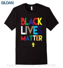 Brand Cotton Men Clothing Male Slim Fit T Shirt Black Lives Matter Tshirt5157055