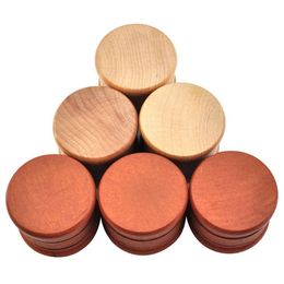 Herb Grinder Wooden Smoke Portable House Accessories Metal Tobacco Grinders Mixed Colours Drop Delivery Home Garden Household Sundries Dhkkc