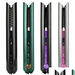 Hair Straighteners High Quality Straightener Plasma Straightening Beauty Portable Clip On Curling Iron Drop Delivery Products Care Sty Ot51M