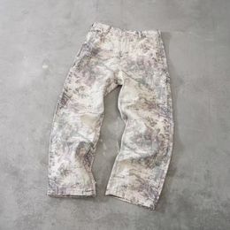 2024ss Camouflage Straight Pocket Casual Pants Men Woman High Street Sweatpants Joggers Trousers