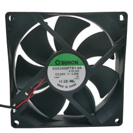 New Fan For SUNON KDE2409PTB1-6A 24V 3.6W 90*90*25MM Siemens Inverter Fan Cooling Fan