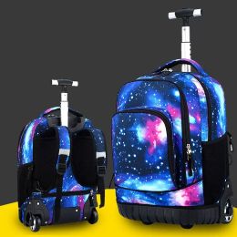 Suitcases Fashion Men Trolley Suitcase Bag Women Shoulder Travel Backpack School Students Drag Rod 18 Inch Luggage