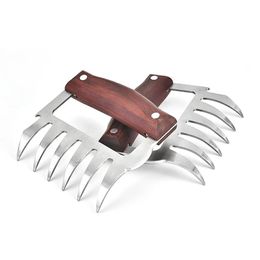 BBQ Tools Accessories 1pc utomhusgrillad gaffel Shredde Bear Claws PL SHRED Pork Meat Clamp Manual Rosting Kitchen Tool Drop Delive DHLSD