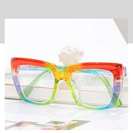 Glasses Frame Prescription Eyewear Colourful Fashion Full Rim TR-90 Plastic Optical Eyeglasses with Recipe Stylish Spectacles 240528