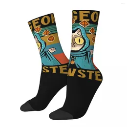 Men's Socks DnD Game Fabric Dungeon Meowster Classic Men Women Round Neck Outdoor Novelty Spring Summer Autumn Winter Stockings Gift