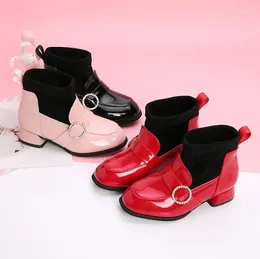 Boots Girls Princess Shoes Spring Autumn Genuine Leather Baby Children Fashion Kids Warm Winter Boot Botas