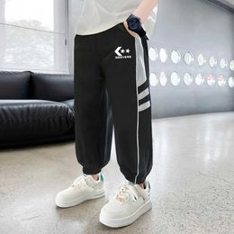 Trousers Boys Anti-mosquito Pants Trousers Summer Boys and Girls Thin Pants New Childrens Teens Quick-drying Sports Pants Trousers Y240527