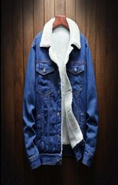 Autumn Winter Fur Denim Jacket Women Bomber Jacket Female Jeans Coat with Full Warm Lining Front Button Flap Pockets8059929