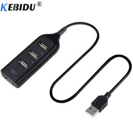 4 Port USB HUB 2.0 Car Cigarette lighter power adapter High Speed Car Socket Splitter Adapter with Cable Computer Peripheral