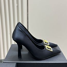 Yüksek Topuk Sandal Sandal Ayak parmakları Sandles Pompa Orijin Deri İpek Slayt Tasarımcı Kadın Sandalet Zarif Elbise Parti Ayakkabı Üst Aynası Yumuşak Koyun Dinleri Sandalet