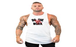 Do The Work Brand Fitness Clothing Bodybuilding Tank Top Men Gym Stringer Singlet Cotton Sleeveless t shirt Workout Man Undershirt4740653