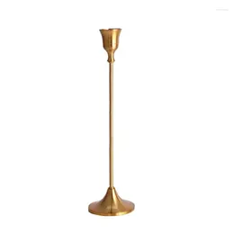 Candle Holders European Style Metal Holder Simple Golden Home Decor Candlestick Wedding Decoration Bar Party Living Room 34YA
