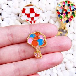 Brooches Colourful Air Balloon Pins Cartoon Movie Up Enamel Pin Brooch Metal Badges Accessories Lapel Jewellery