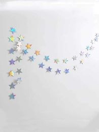 Banners Streamers Confetti Rainbow patterned paper garland Star strung banner Wedding banner Party home wall hanging decoration baby shower room d240528
