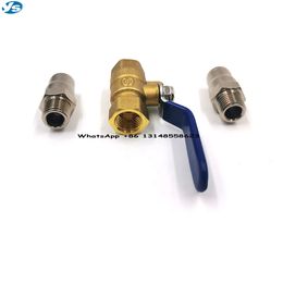 6.35mm 9.52 mm 12.7mm Pipe fitting adapter, thread brass ball valve hose connector switch for misting cooling system, high press