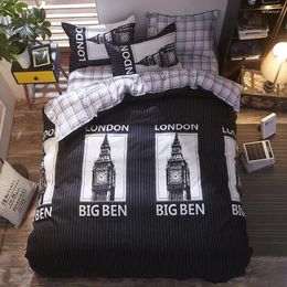 Bedding Sets Big Ben Set Luxury Bed Linen Duvet Cover Pillowcases Fitted Sheet Bedclothes Home Textile King Size