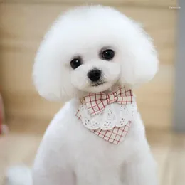 Dog Apparel Cute Lace Neckerchief Collar Scarf Adjustable Pet Bib Bandana Necklace Necktie Bow Tie Wedding Accessories