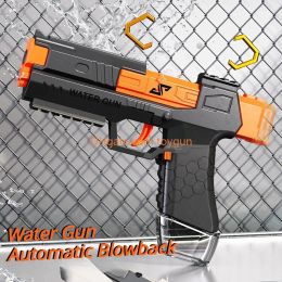 Water Gun Summer Toys Blowback Manual Continuous Firing Watergun Beach Outdoor Poor Cs Pubg Game Prop Larger Capacity Interactive Toy Gifts For Kid Birthday Gifts