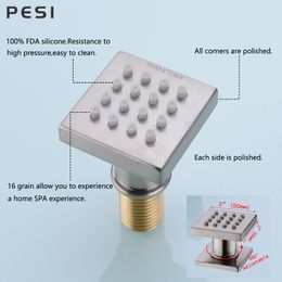 High Quality Brass Massage Shower Body Jet Spray Head For Spa Bath Shower Conceal Shower Mixer Accessories Free Shipping.