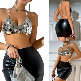 Women's Tanks Sexy Glitter Sequins Body Jewelry Accessories Bohemian-Sparkly Bikini Chain Underwear-Bra Clubwear Beaches