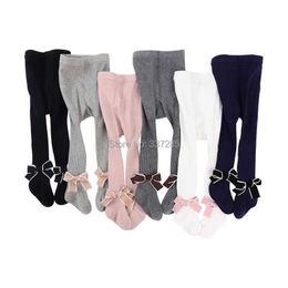 Kids Socks 0-8Lovely Lace Bow tights for baby girl Newborn Casual Warmer Pantyhose Baby Soft Cotton Stockings Kids Clothing Long Trousers Y240528