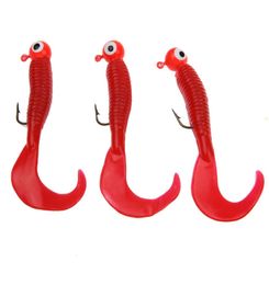 17PcsSet Soft Fishing Lures Lead Jig Head Hook Grub Worm Soft Silicone Baits Shads Pesca Fishing Tackle Artificial Bait Lure2811734
