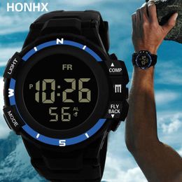 Wristwatches Dijital Kol Saati Luxury Men Analog Digital Sport LED Waterproof Wrist Watch